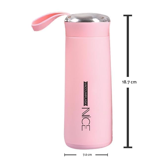 Nice Water Bottle With Customise Your Name Glass inner liner with Plastic Shell Bottles For School, Gym, Home, Office,Boys & Girls | Portable Handheld multi 400ML