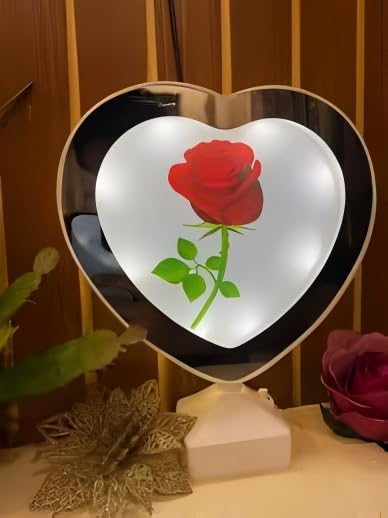 Magic Mirror With Photo Lamp (Heart Shape & Round Shape)