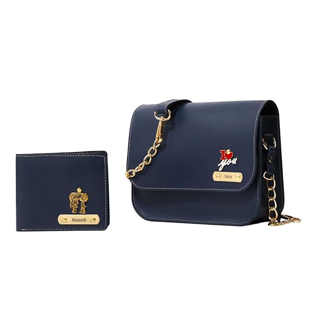 Couple Personalized ( Men Wallet and Women Sling Bag ) Set