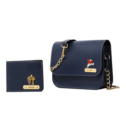 Couple Personalized ( Men Wallet and Women Sling Bag ) Set