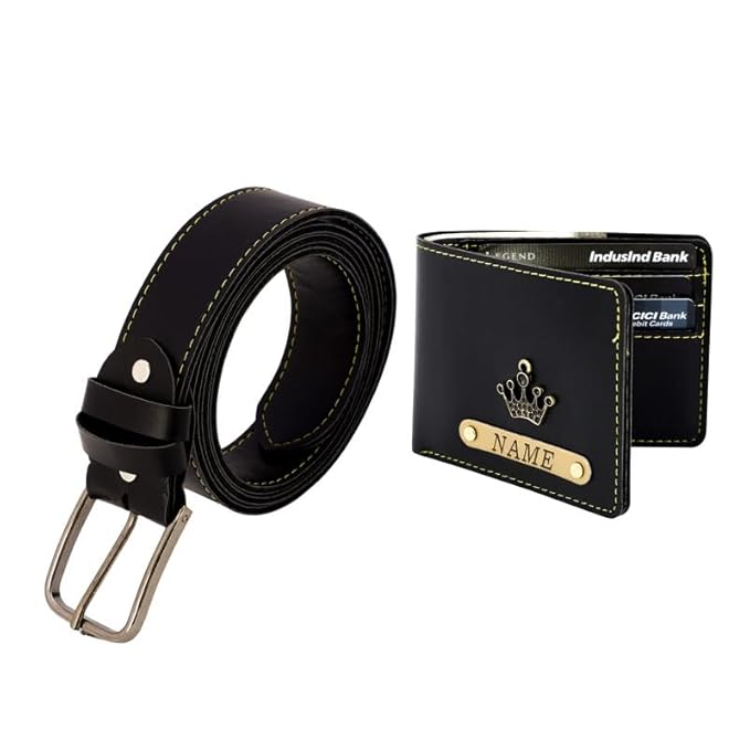 3.Customized Wallet & Belt Combo For Men
