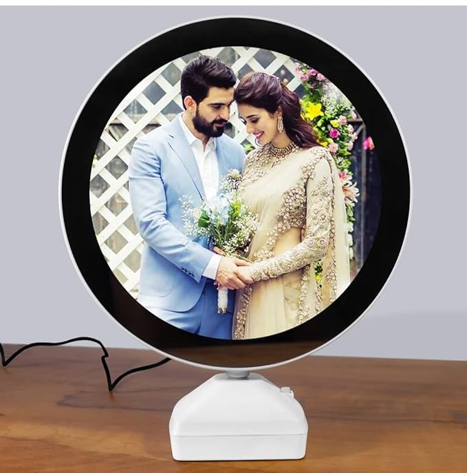 Magic Mirror With Photo Lamp (Heart Shape & Round Shape)