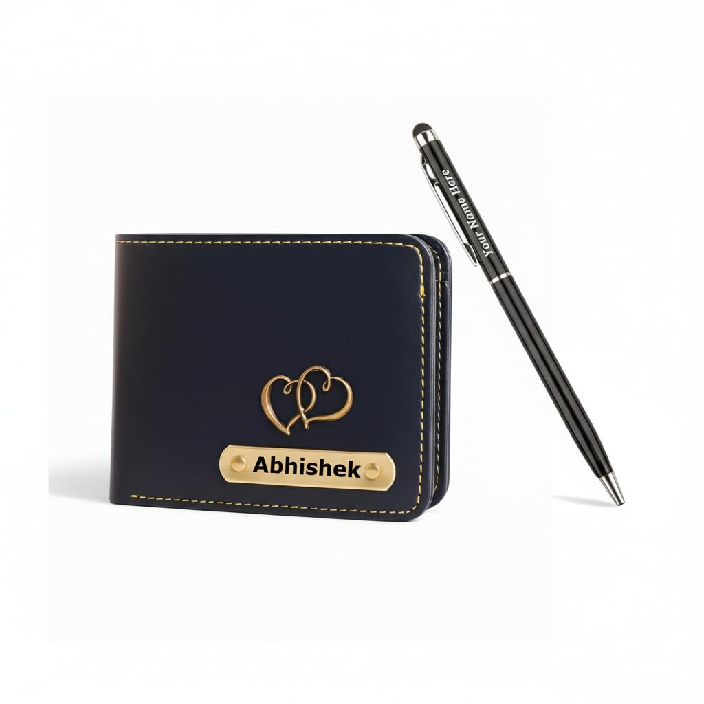 4.Personalized Wallet and Engraved Pen Combo