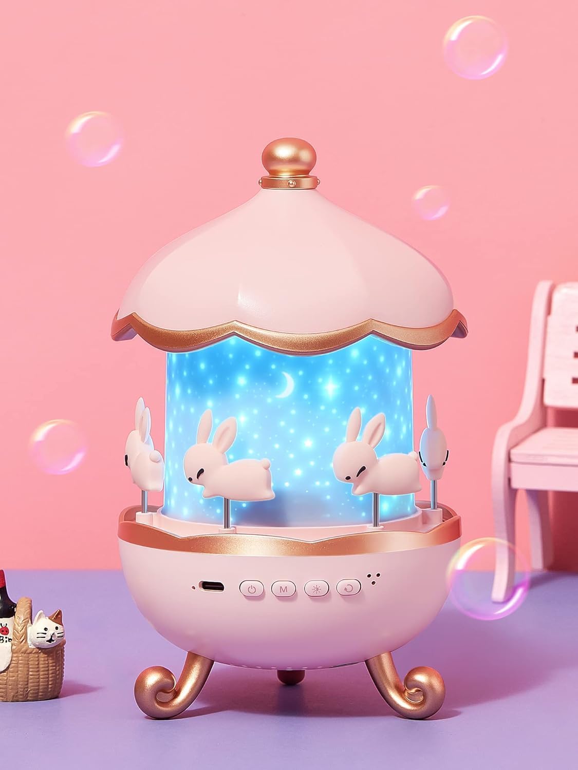 Bunny Carousel Night Light Projector
