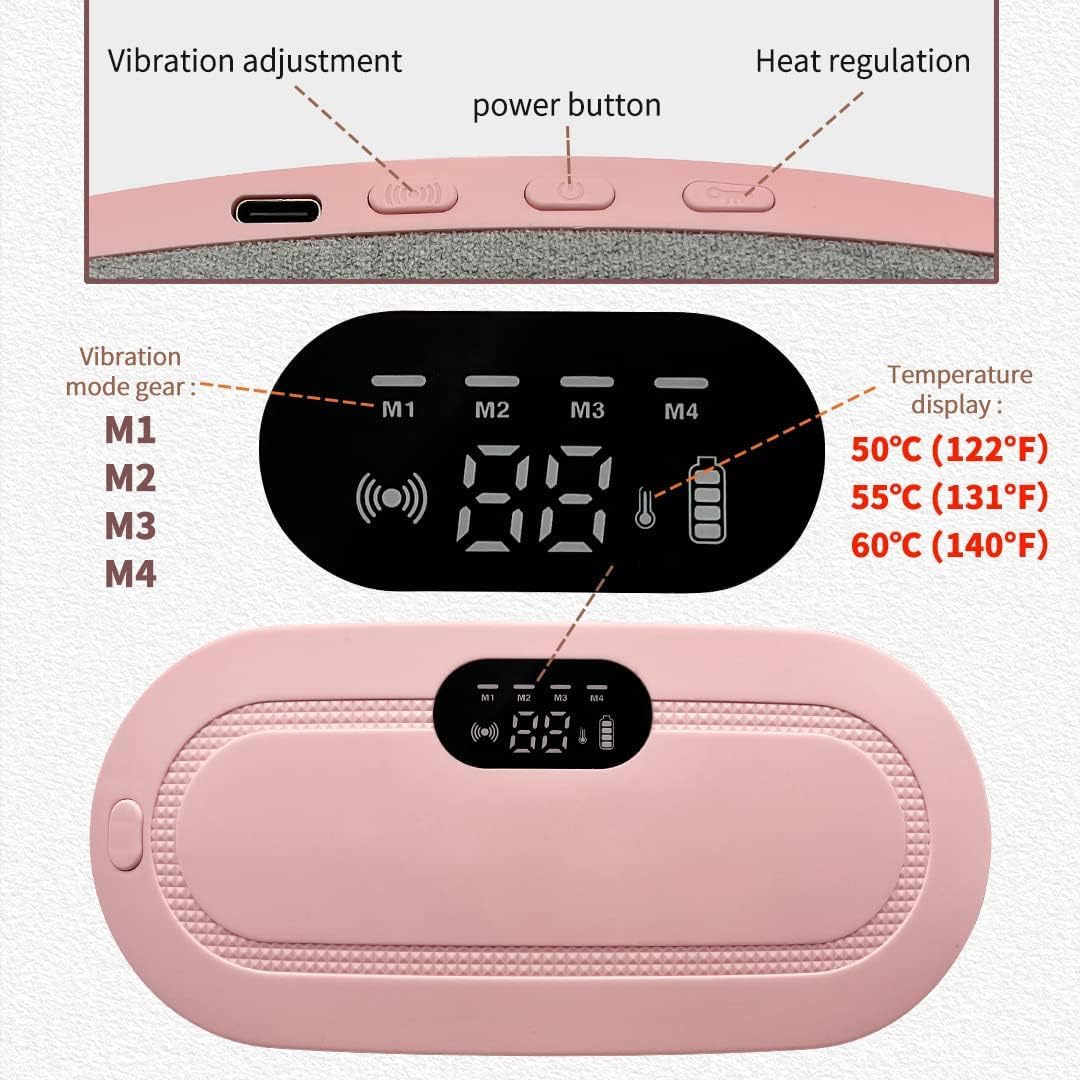 Period Cramp Relief Heating Pad Pain Device With 4 Massage Modes
