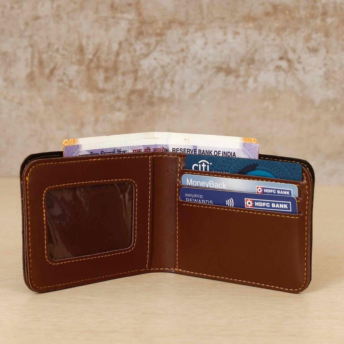 3.Customized Sketch Engraved Wallet with Your Image and Name