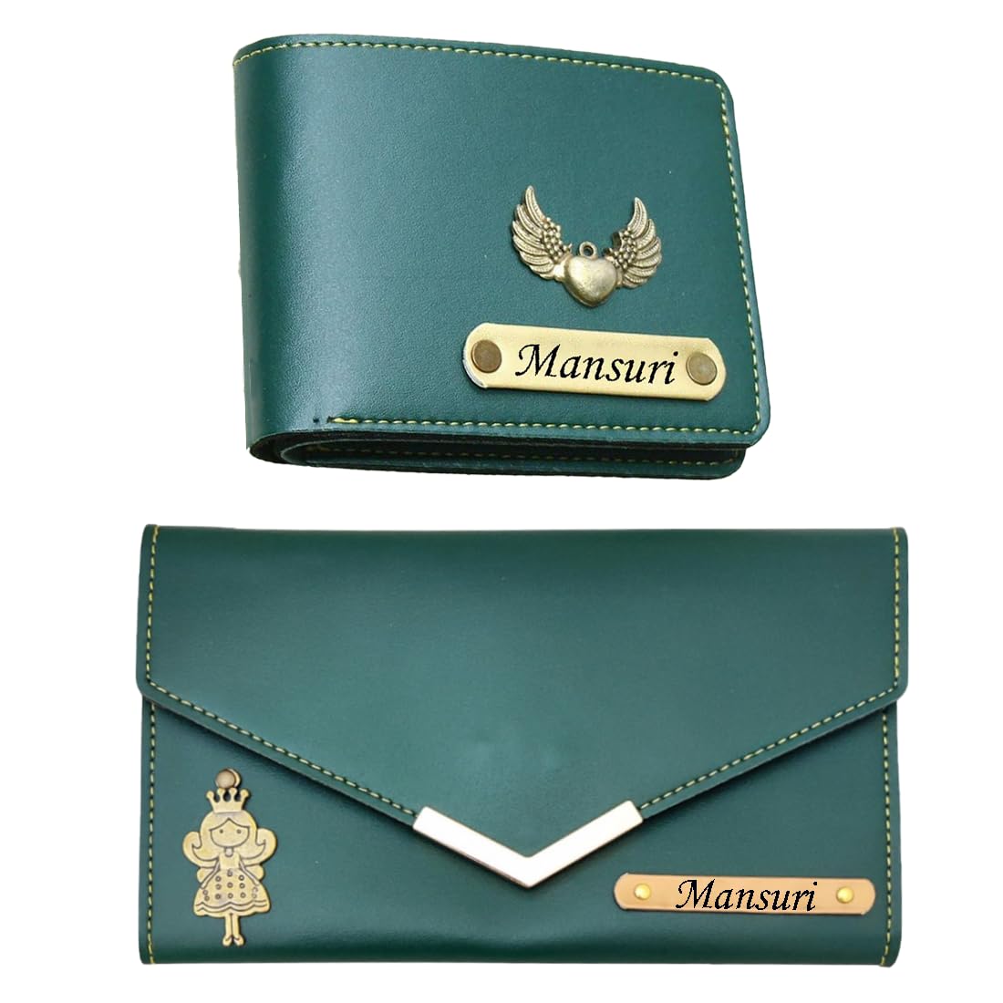 Customized Name Wallet for Couples Gift Set