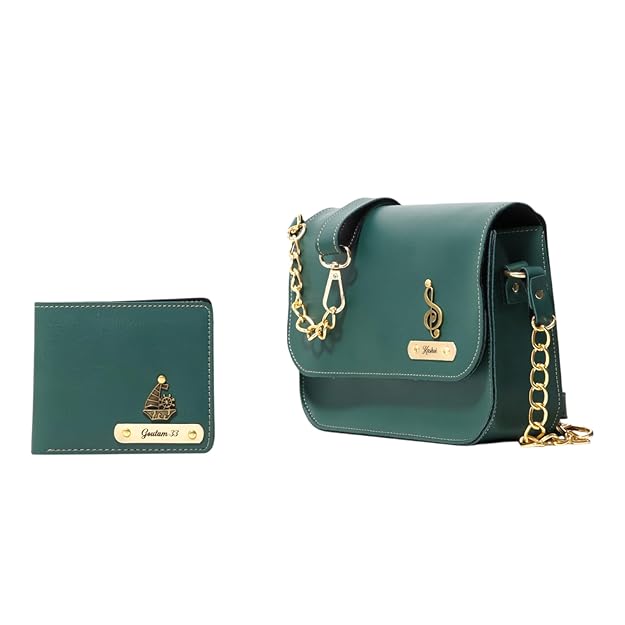 Couple Personalized ( Men Wallet and Women Sling Bag ) Set