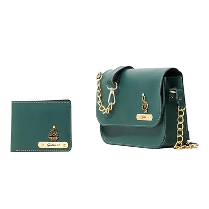 Couple Personalized ( Men Wallet and Women Sling Bag ) Set