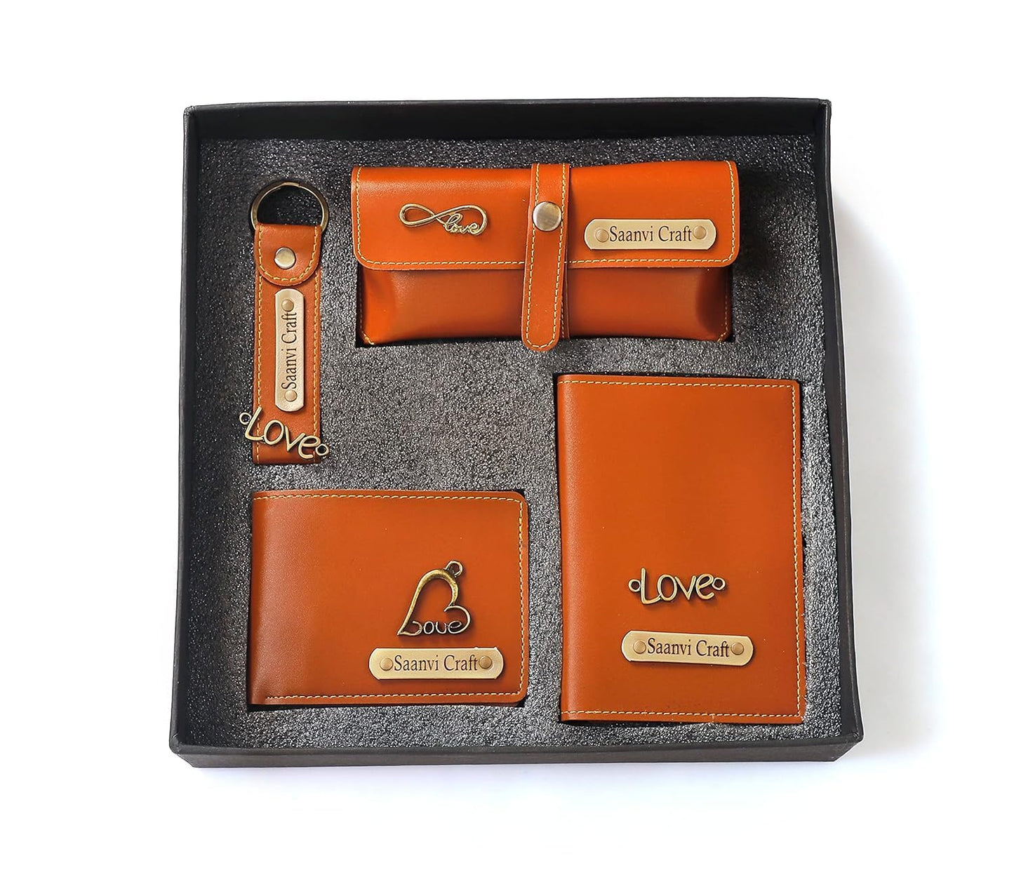 Customized Passport Holder and Men's Wallet, Sunglass Holder with Key Chain
