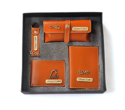 Customized Passport Holder and Men's Wallet, Sunglass Holder with Key Chain