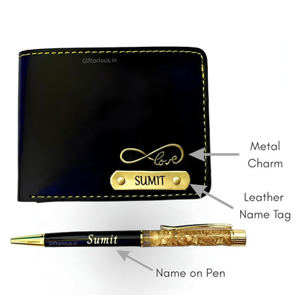 5.Personalized Wallet and Engraved Pen Combo