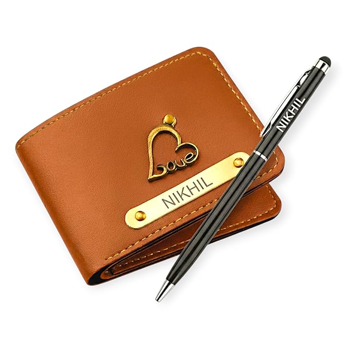 4.Personalized Wallet and Engraved Pen Combo
