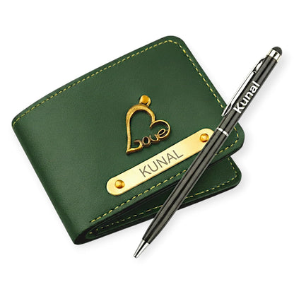 4.Personalized Wallet and Engraved Pen Combo