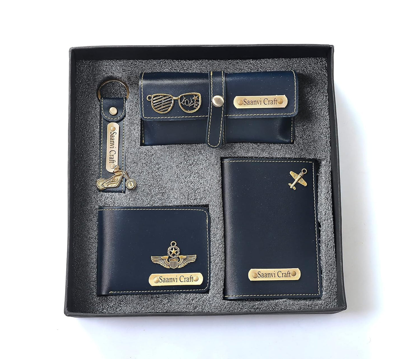 Customized Passport Holder and Men's Wallet, Sunglass Holder with Key Chain