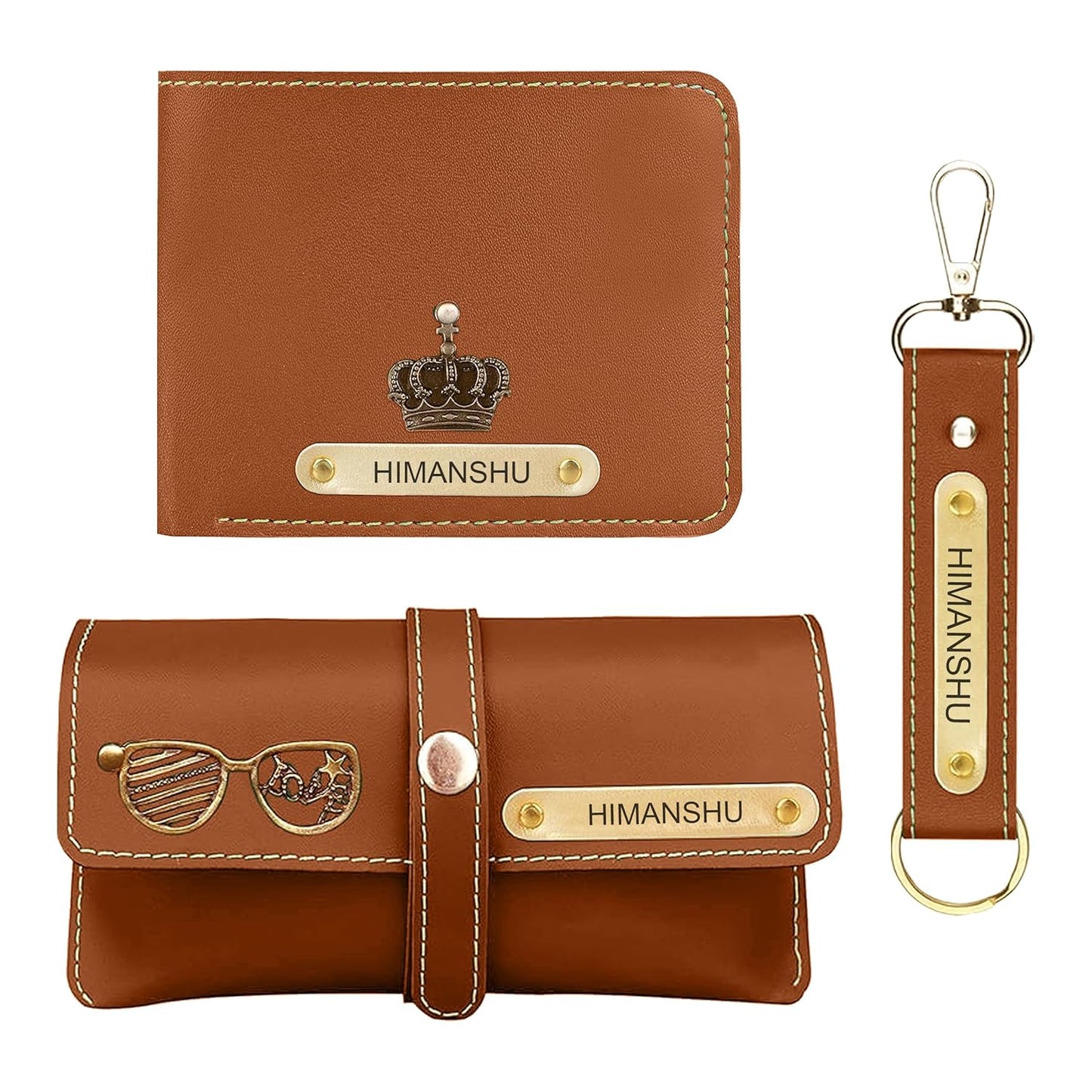 6.Personalized Wallet Keychain & Sunglass Holder Gift Set