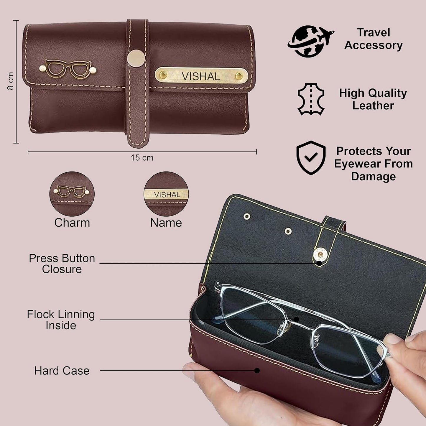 6.Personalized Wallet Keychain & Sunglass Holder Gift Set