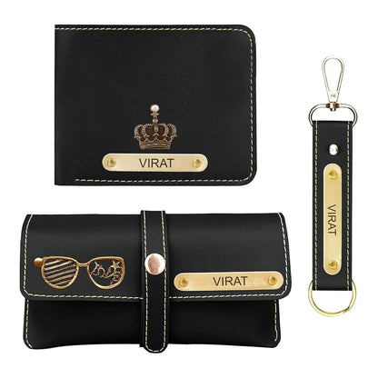 6.Personalized Wallet Keychain & Sunglass Holder Gift Set