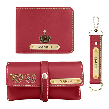 6.Personalized Wallet Keychain & Sunglass Holder Gift Set