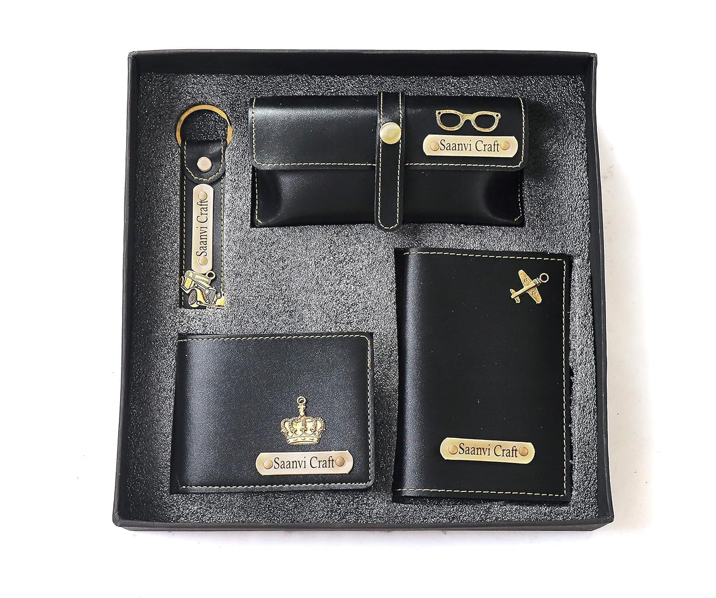 Customized Passport Holder and Men's Wallet, Sunglass Holder with Key Chain