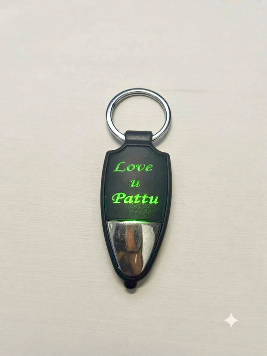 Led light name keychain