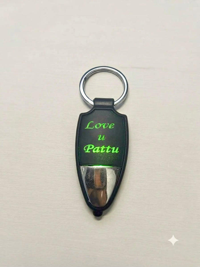 Led light name keychain